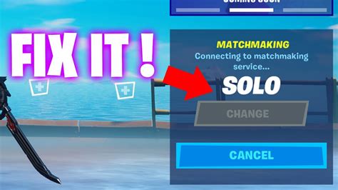 how to cancel matchmaking in fortnite